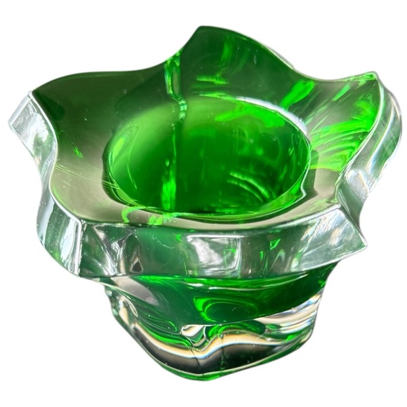 Vintage Mikasa Green Glass Votive Candle Holder Home Decor - Picture 1 of 4